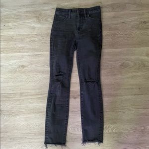 Madewell Curvy High Rise Skinny Jean Black Sea